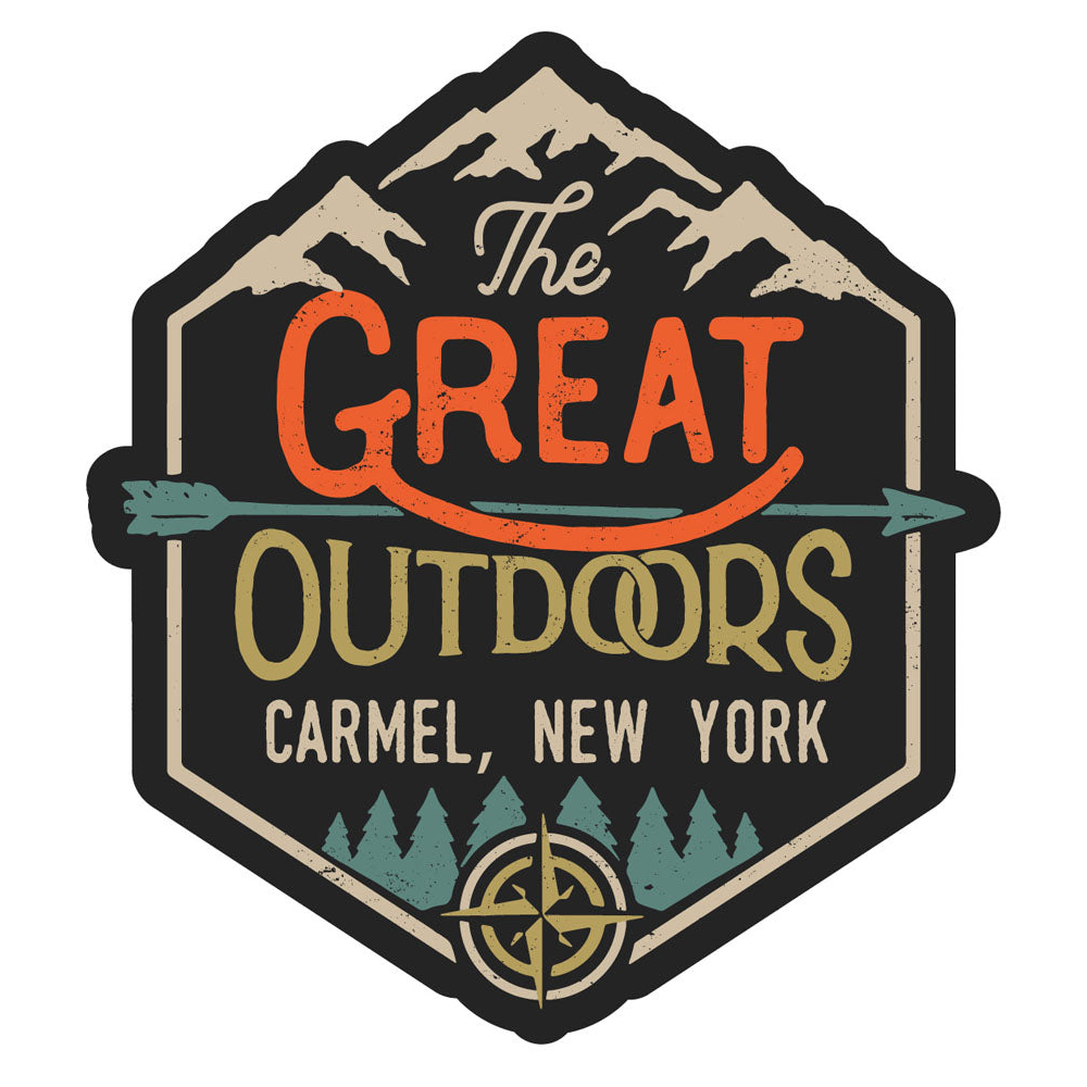 Carmel New York Souvenir Decorative Stickers (Choose Theme And Size) - Single Unit, 10-Inch, Great Outdoors