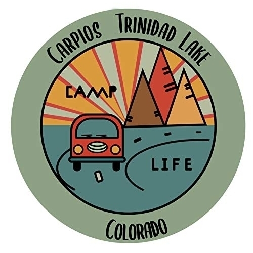 Carpios Trinidad Lake Colorado Souvenir Decorative Stickers (Choose Theme And Size) - 4-Pack, 6-Inch, Camp Life