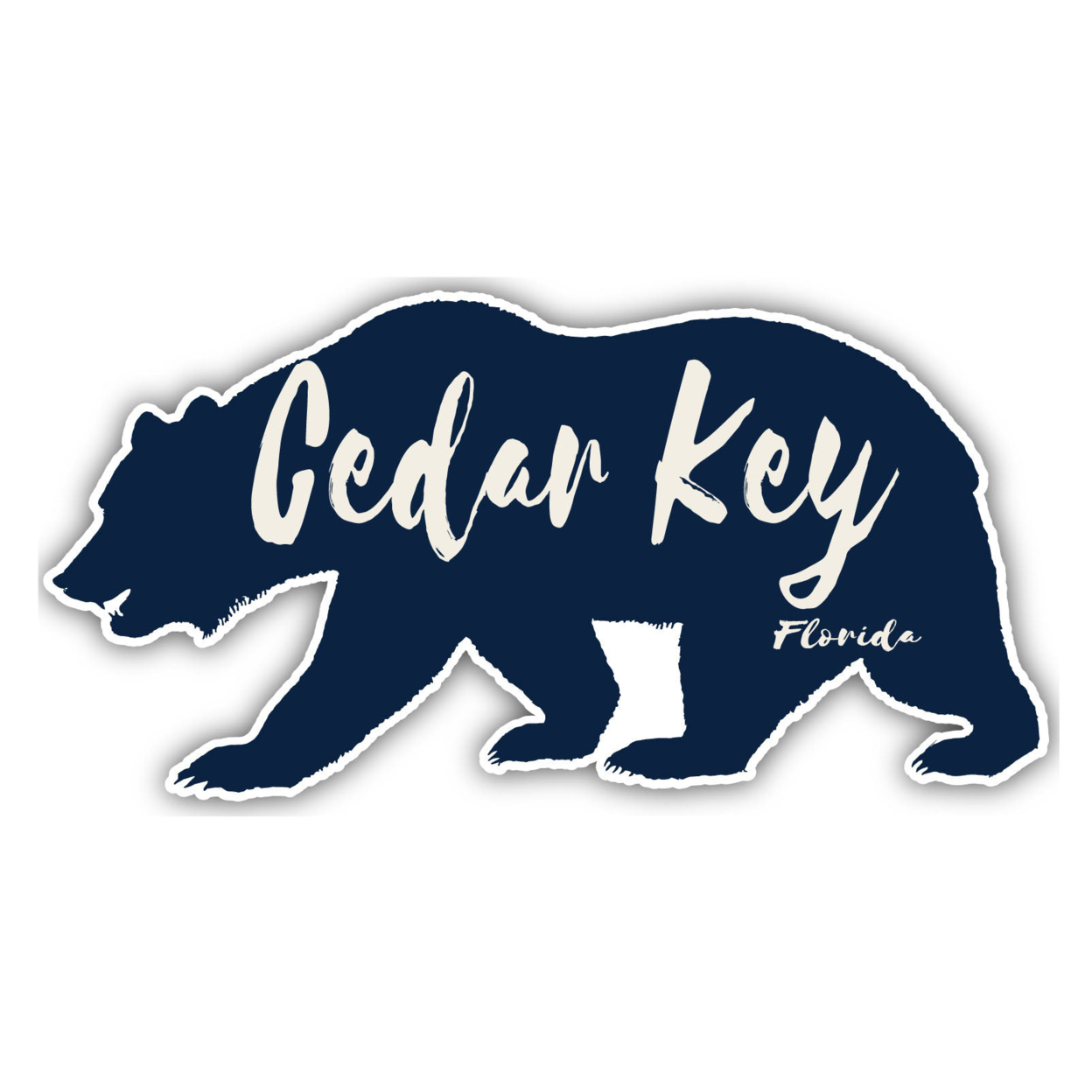 Cedar Key Florida Souvenir Decorative Stickers (Choose Theme And Size) - 4-Pack, 4-Inch, Tent