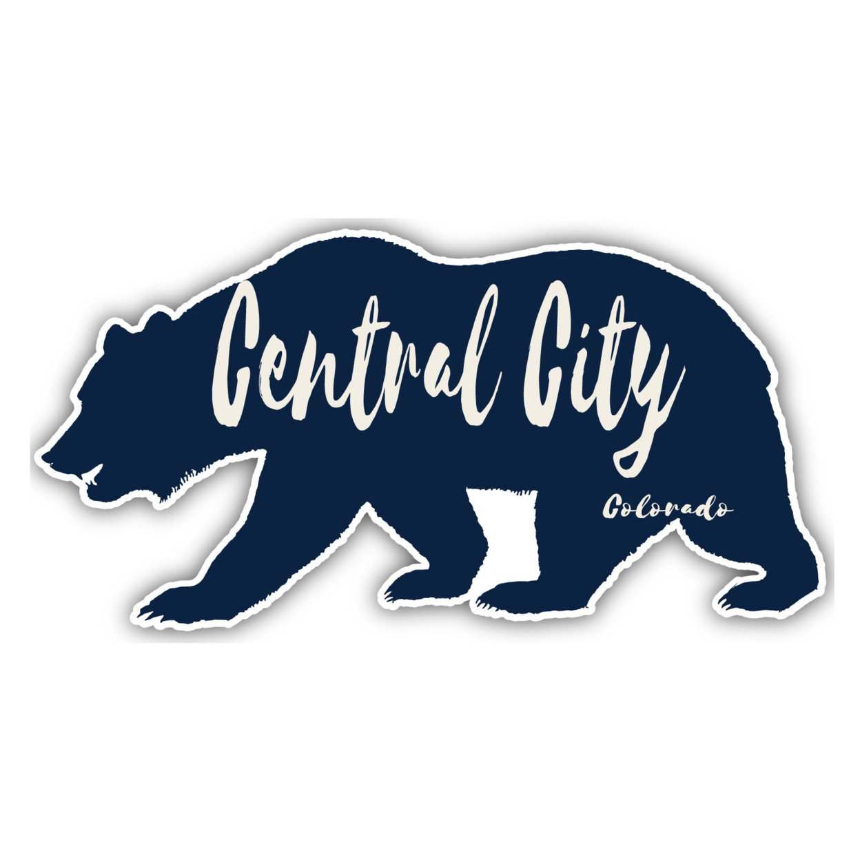 Central City Colorado Souvenir Decorative Stickers (Choose Theme And Size) - 4-Pack, 8-Inch, Camp Life
