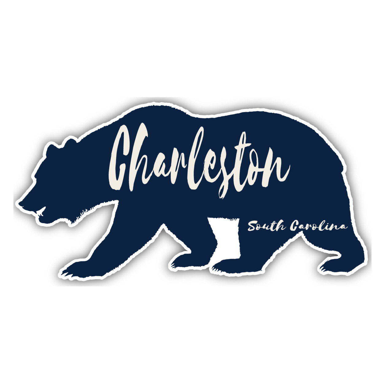 Charleston South Carolina Souvenir Decorative Stickers (Choose Theme And Size) - 4-Pack, 6-Inch, Adventures Awaits