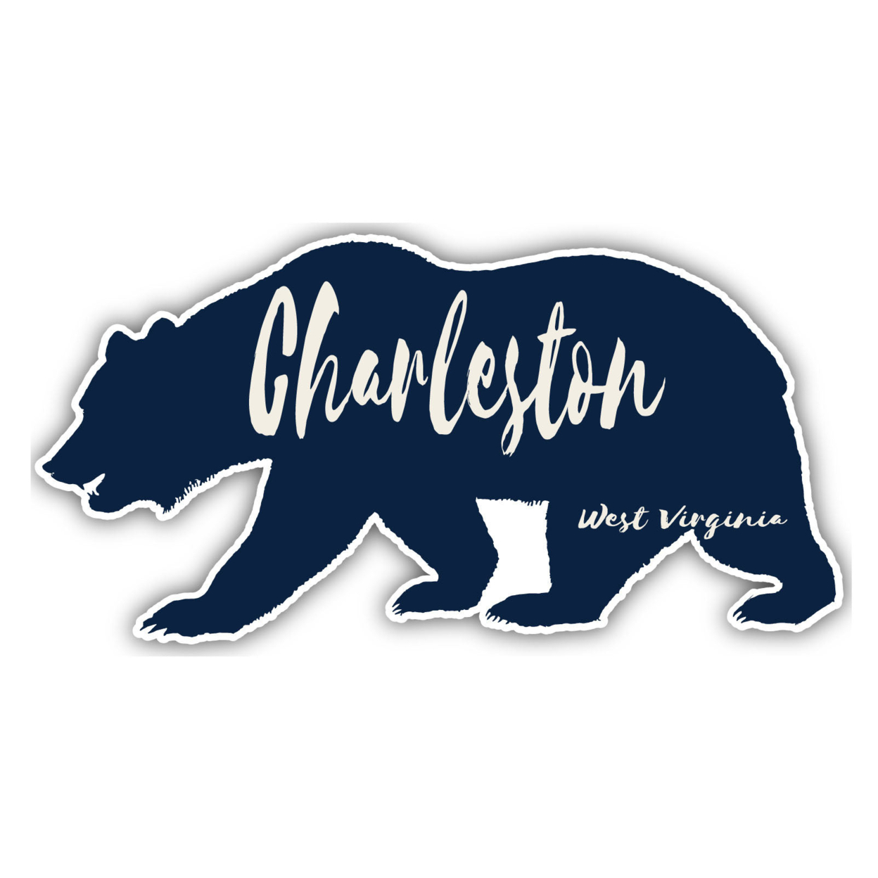 Charleston West Virginia Souvenir Decorative Stickers (Choose Theme And Size) - 4-Pack, 6-Inch, Tent