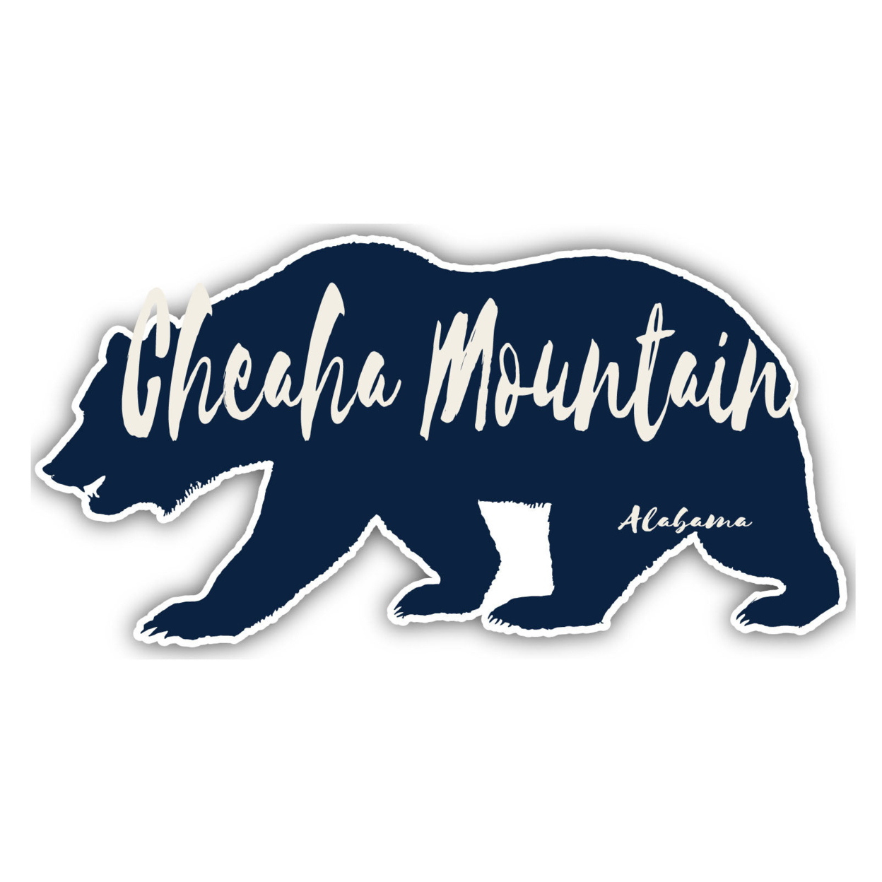 Cheaha Mountain Alabama Souvenir Decorative Stickers (Choose Theme And Size) - Single Unit, 6-Inch, Bear