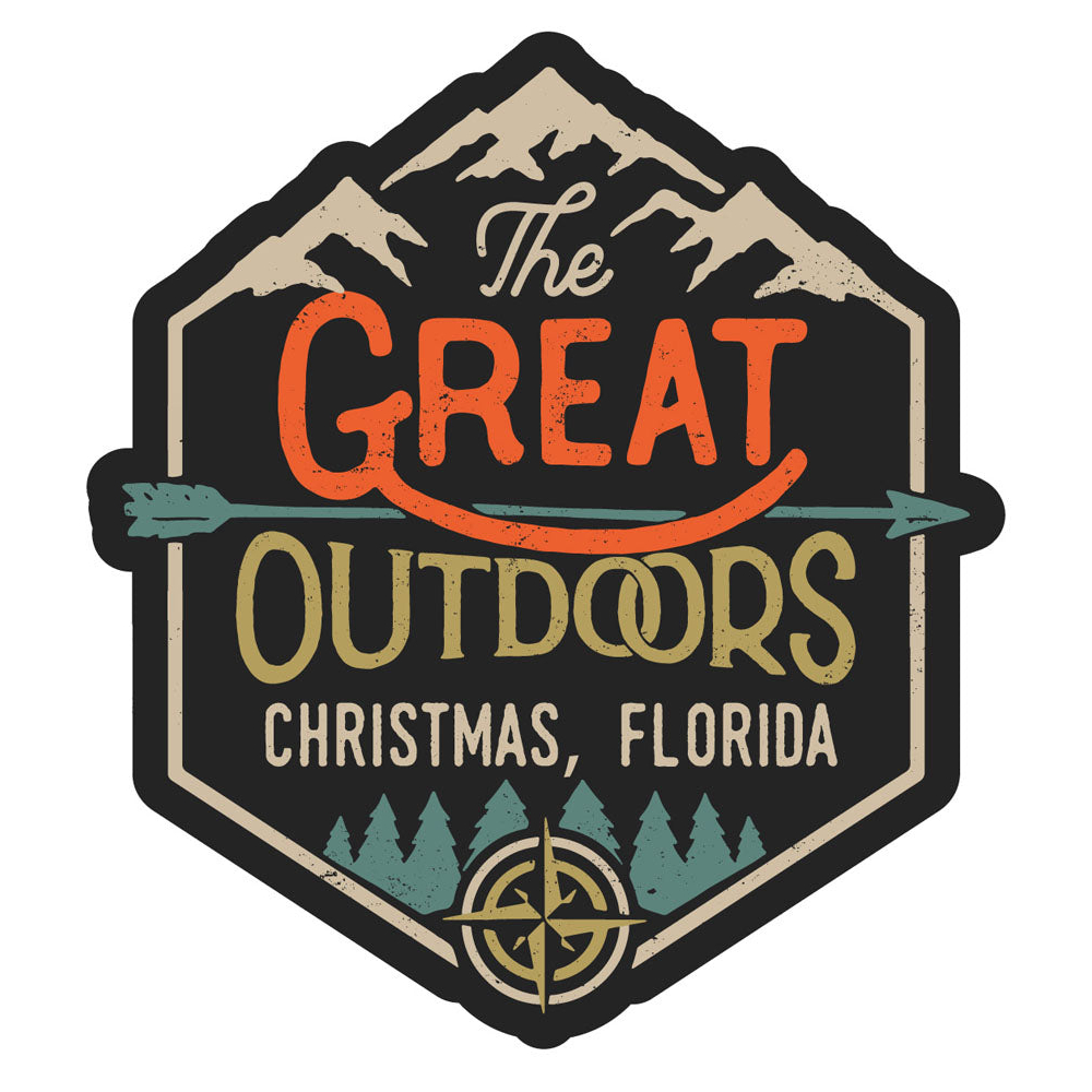Christmas Florida Souvenir Decorative Stickers (Choose Theme And Size) - Single Unit, 4-Inch, Great Outdoors