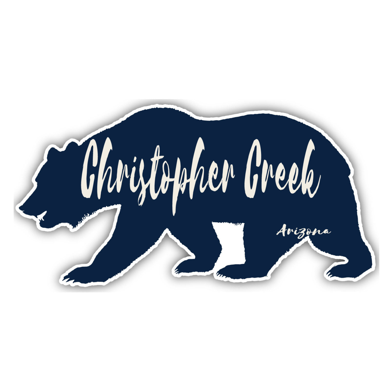 Christopher Creek Arizona Souvenir Decorative Stickers (Choose Theme And Size) - Single Unit, 4-Inch, Tent