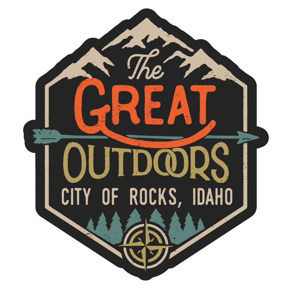 City Of Rocks Idaho Souvenir Decorative Stickers (Choose Theme And Size) - 4-Pack, 8-Inch, Great Outdoors