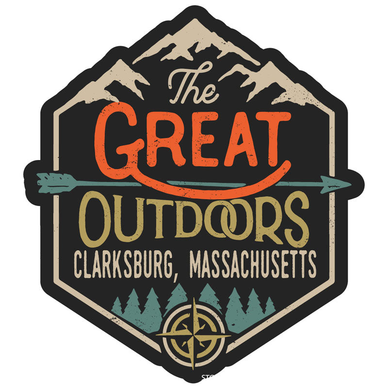 Clarksburg Massachusetts Souvenir Decorative Stickers (Choose Theme And Size) - Single Unit, 12-Inch, Great Outdoors