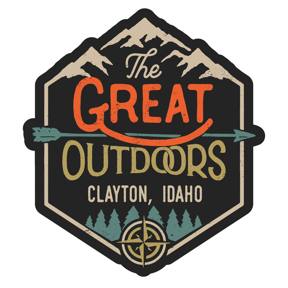 Clayton Idaho Souvenir Decorative Stickers (Choose Theme And Size) - Single Unit, 8-Inch, Great Outdoors