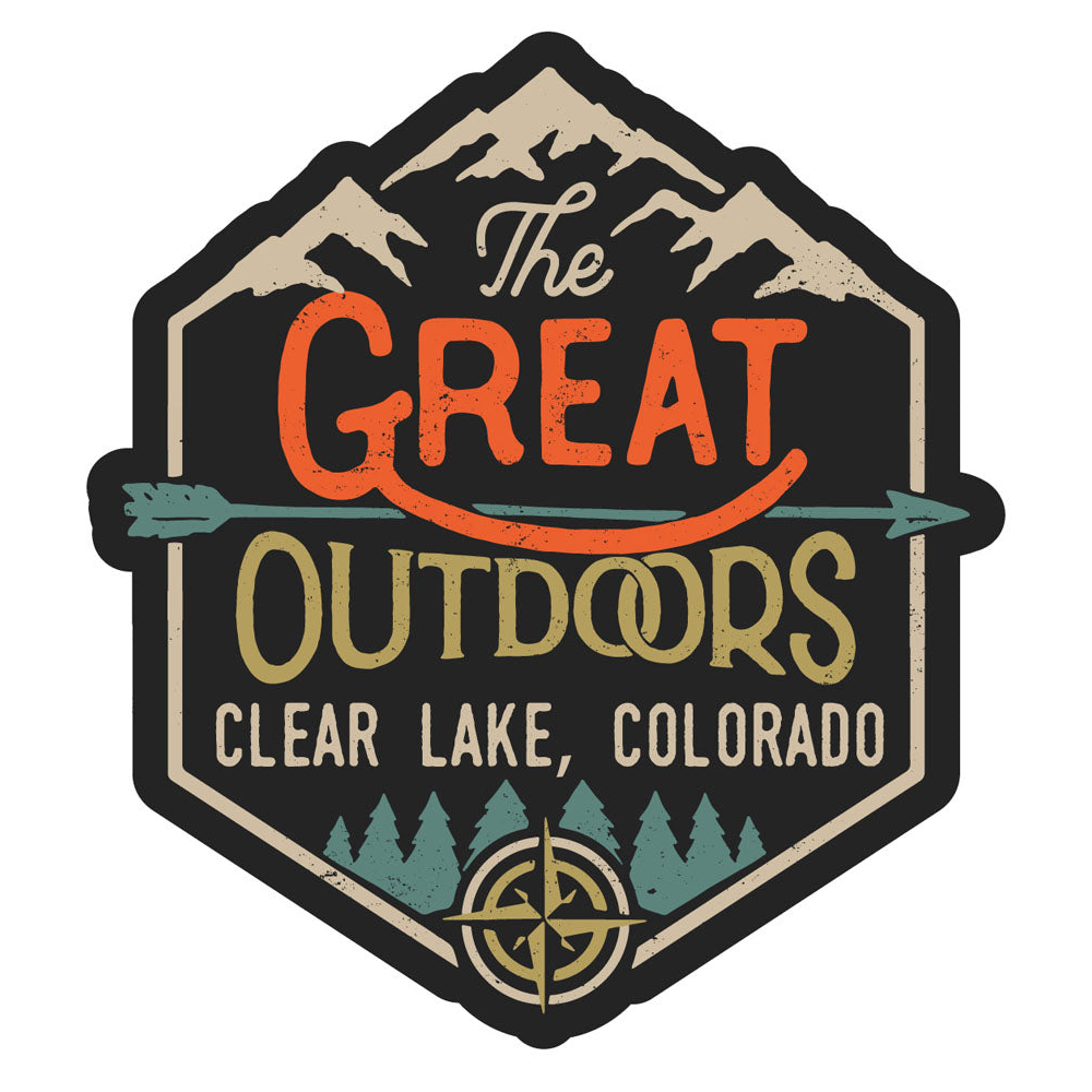 Clear Lake Colorado Souvenir Decorative Stickers (Choose Theme And Size) - 4-Pack, 2-Inch, Great Outdoors
