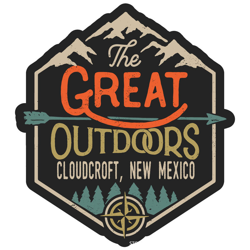 Cloudcroft New Mexico Souvenir Decorative Stickers (Choose Theme And Size) - 4-Pack, 10-Inch, Great Outdoors