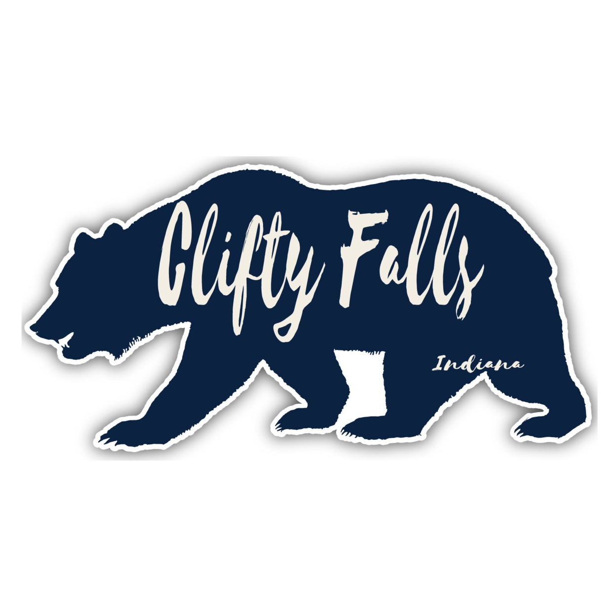 Clifty Falls Indiana Souvenir Decorative Stickers (Choose Theme And Size) - 4-Pack, 2-Inch, Great Outdoors