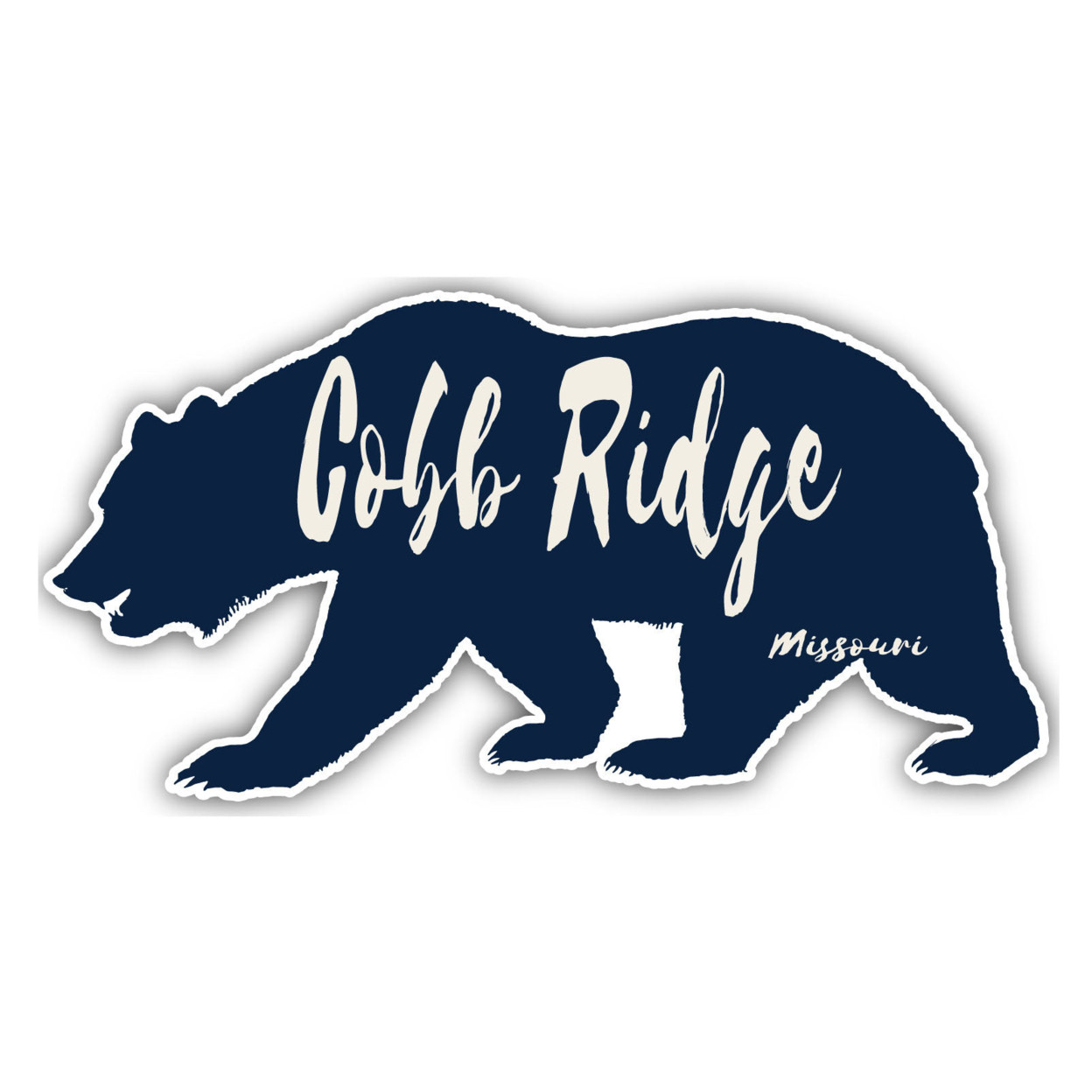Cobb Ridge Missouri Souvenir Decorative Stickers (Choose Theme And Size) - 4-Pack, 6-Inch, Bear