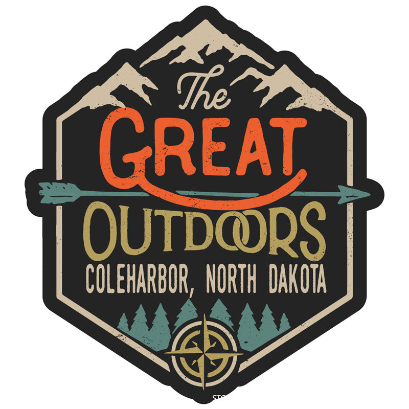 Coleharbor North Dakota Souvenir Decorative Stickers (Choose Theme And Size) - Single Unit, 4-Inch, Great Outdoors