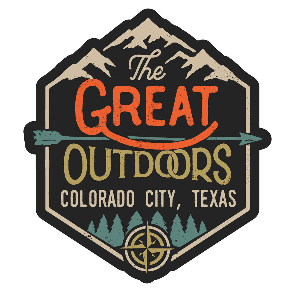 Colorado City Texas Souvenir Decorative Stickers (Choose Theme And Size) - Single Unit, 12-Inch, Great Outdoors