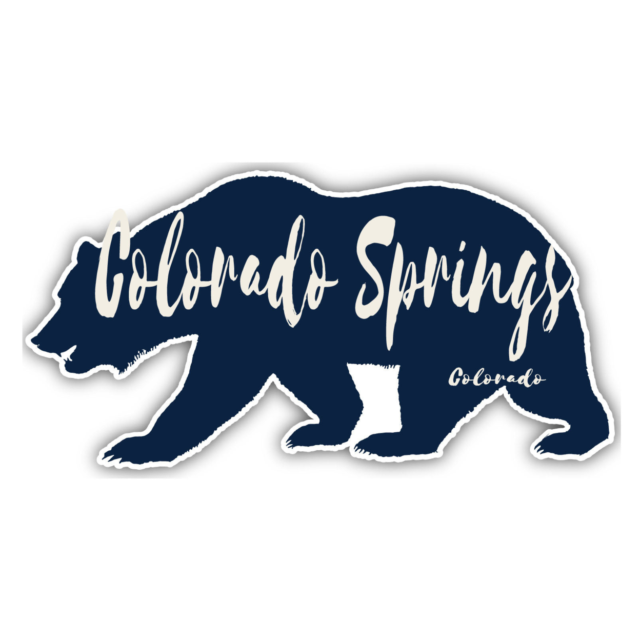 Colorado Springs Colorado Souvenir Decorative Stickers (Choose Theme And Size) - 4-Pack, 4-Inch, Bear