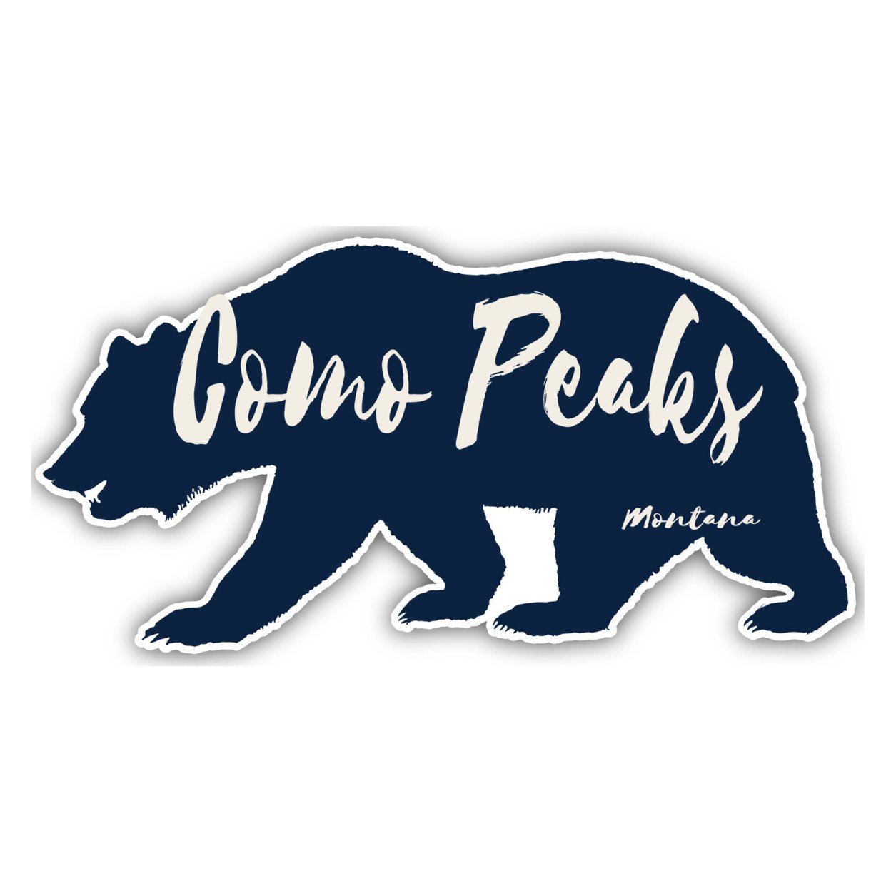 Como Peaks Montana Souvenir Decorative Stickers (Choose Theme And Size) - Single Unit, 8-Inch, Bear
