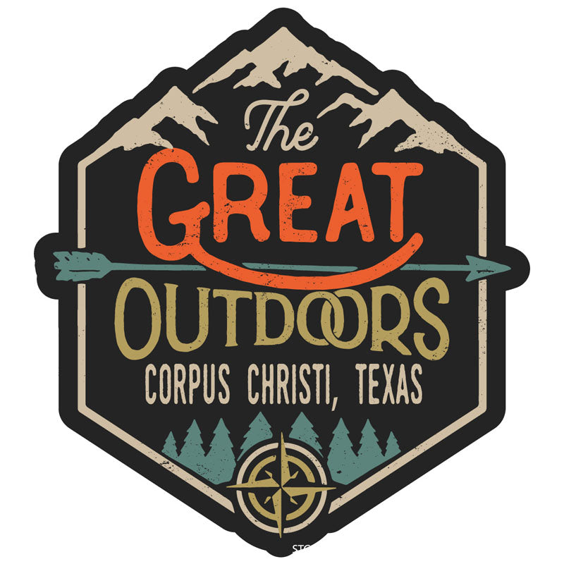 Corpus Christi Texas Souvenir Decorative Stickers (Choose Theme And Size) - Single Unit, 8-Inch, Camp Life