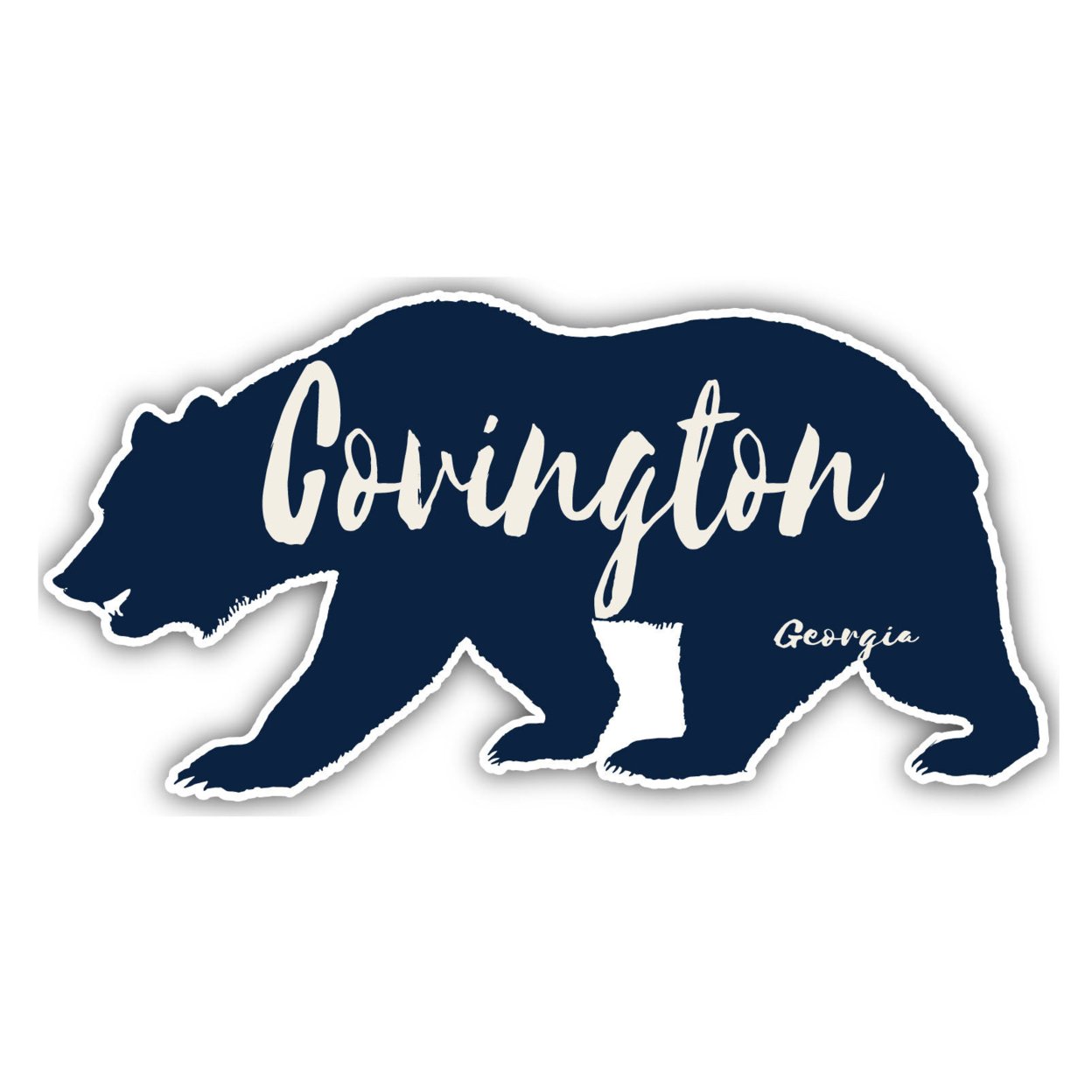 Covington Georgia Souvenir Decorative Stickers (Choose Theme And Size) - Single Unit, 4-Inch, Bear
