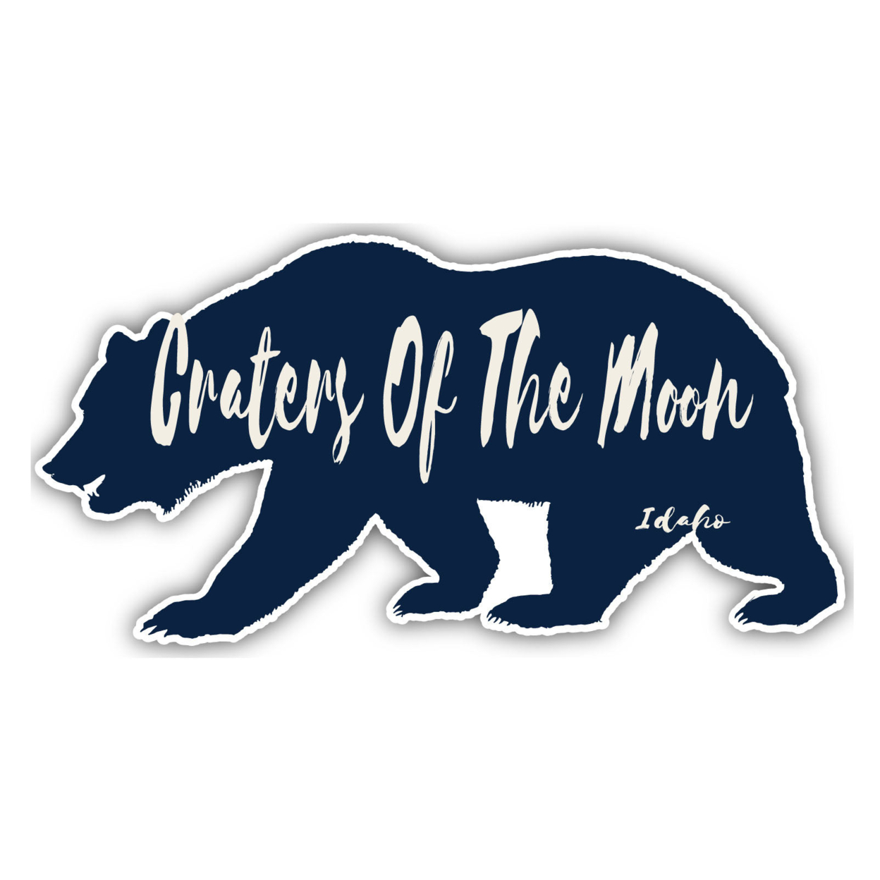 Craters Of The Moon Idaho Souvenir Decorative Stickers (Choose Theme And Size) - Single Unit, 6-Inch, Bear