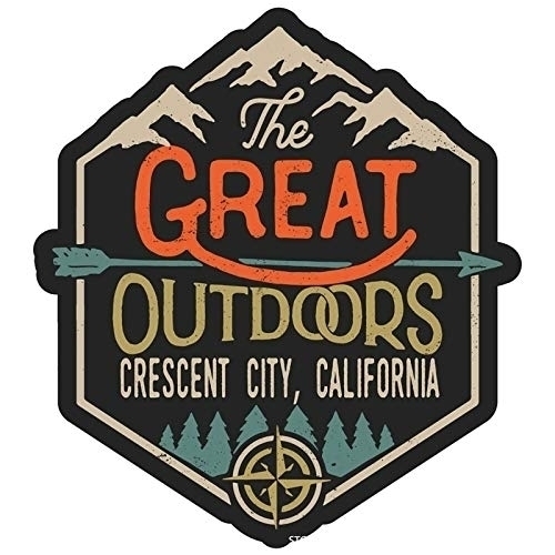 Crescent City California Souvenir Decorative Stickers (Choose Theme And Size) - Single Unit, 12-Inch, Great Outdoors
