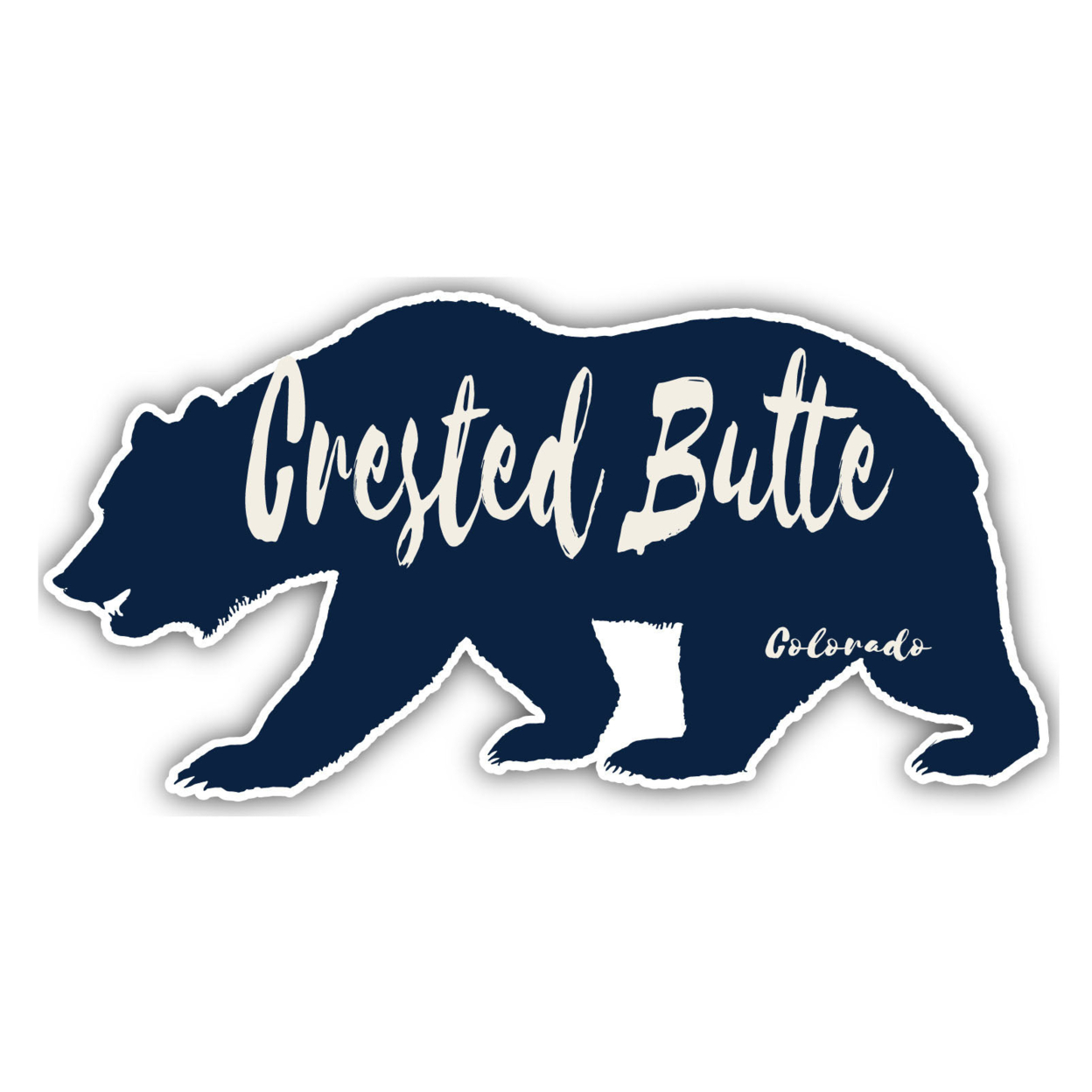 Crested Butte Colorado Souvenir Decorative Stickers (Choose Theme And Size) - Single Unit, 8-Inch, Bear