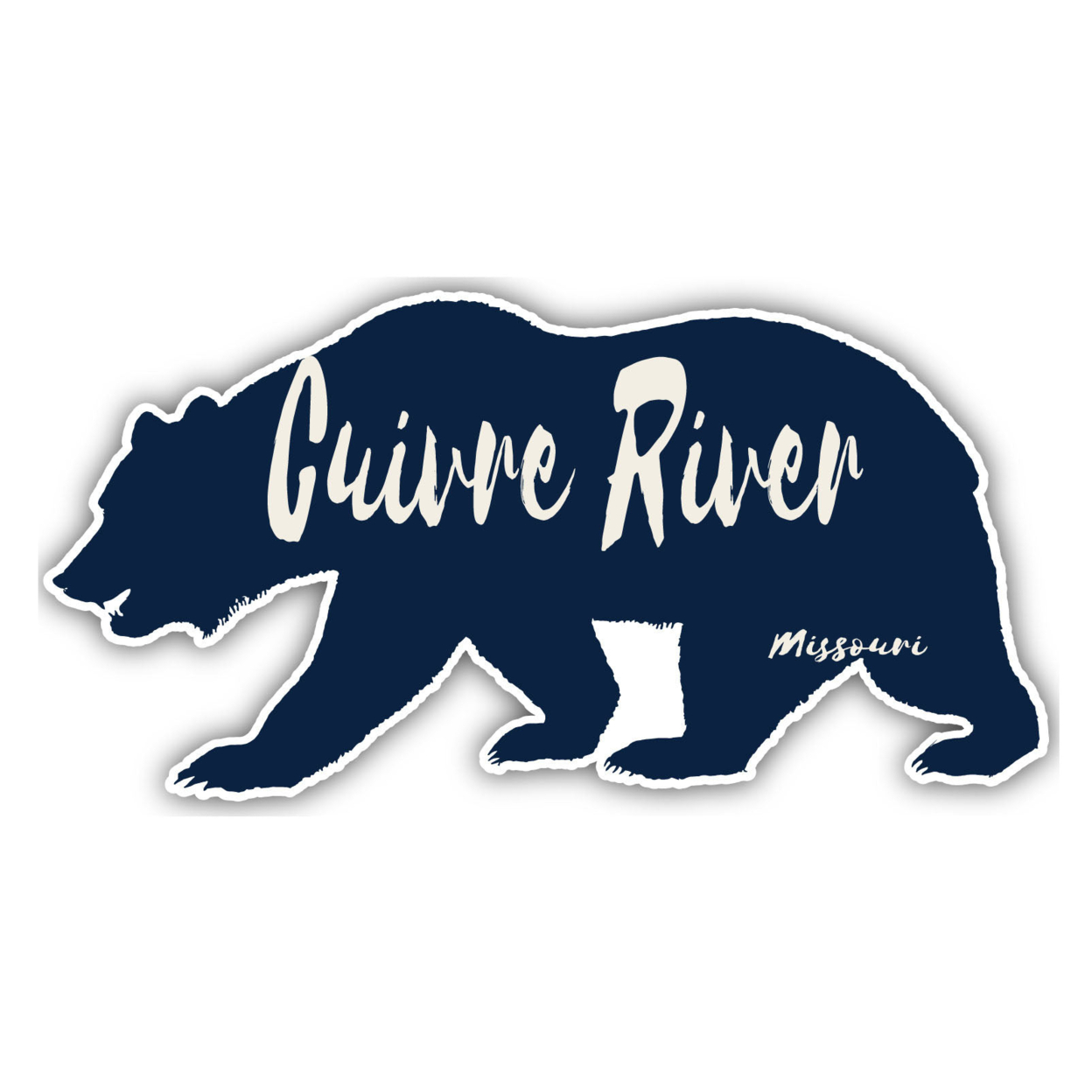 Cuivre River Missouri Souvenir Decorative Stickers (Choose Theme And Size) - 4-Pack, 8-Inch, Bear