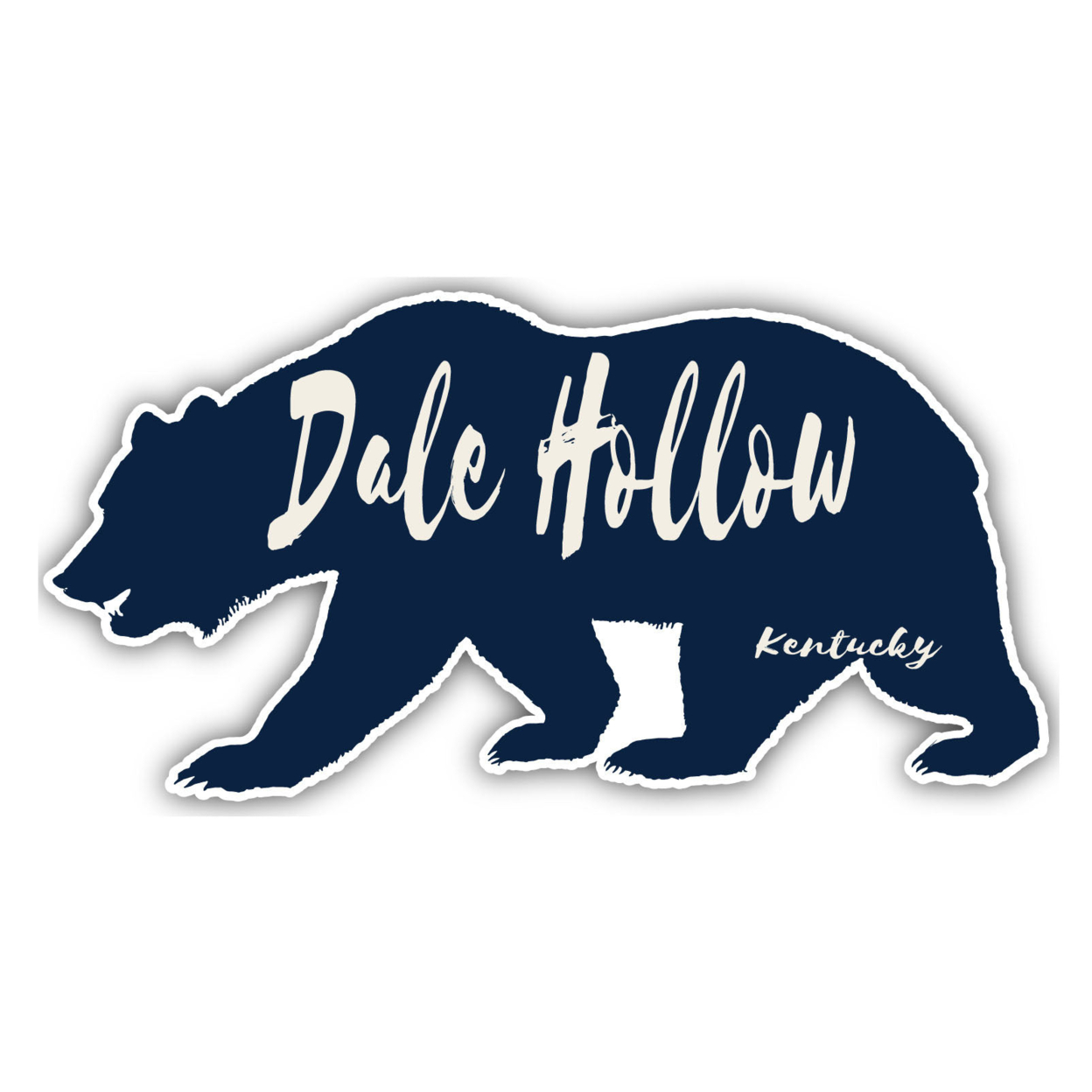 Dale Hollow Kentucky Souvenir Decorative Stickers (Choose Theme And Size) - Single Unit, 12-Inch, Bear