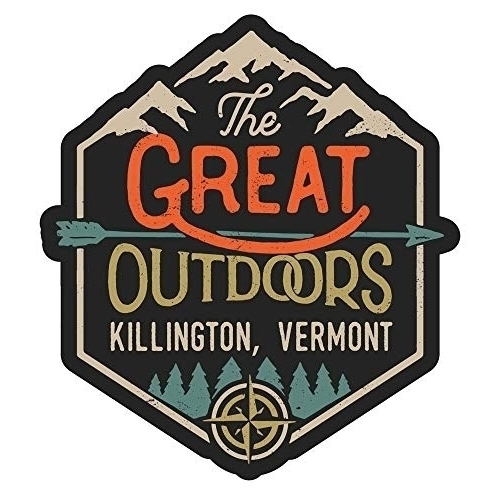 Killington Vermont The Great Outdoors Design 4-Inch Vinyl Decal Sticker