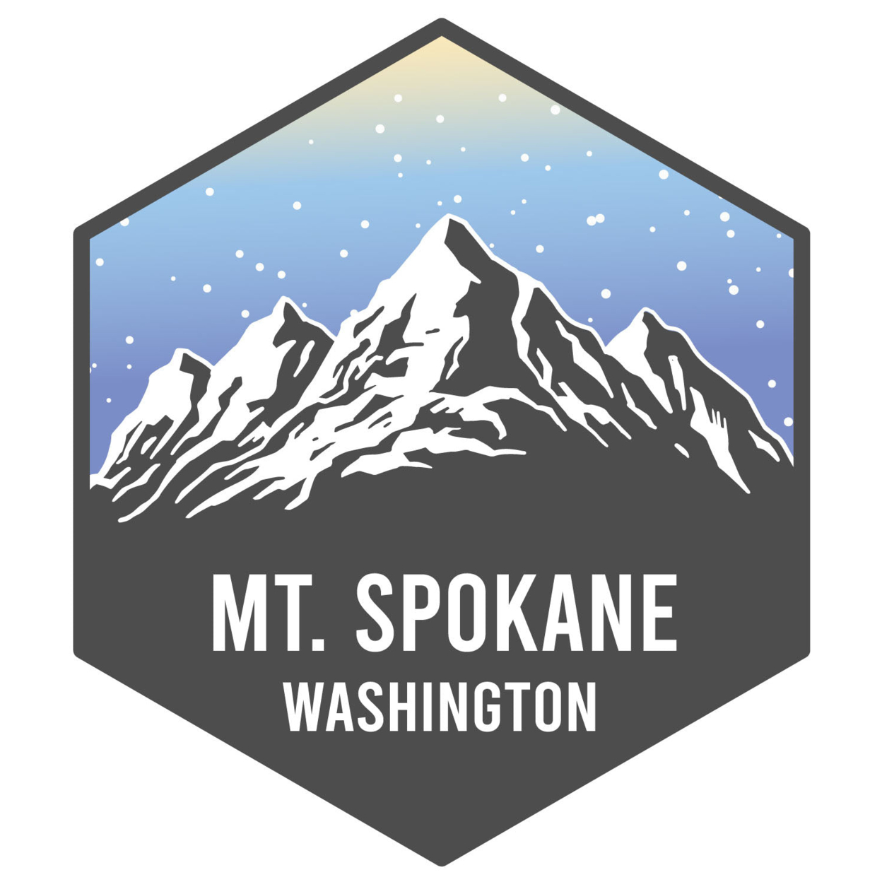 Mt. Spokane Washington Ski Adventures Souvenir 4 Inch Vinyl Decal Sticker