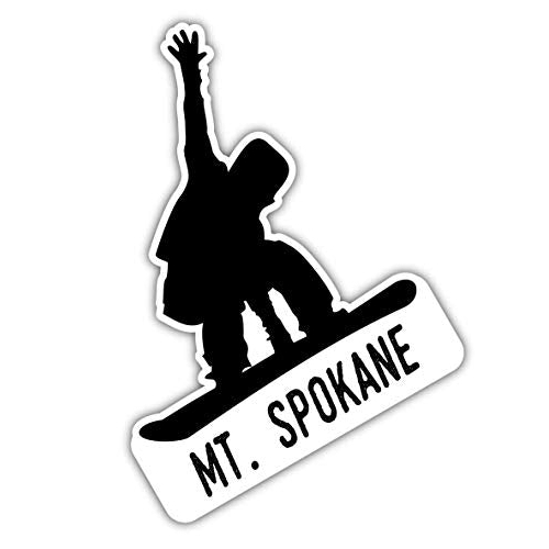 Mt. Spokane Washington Ski Adventures Souvenir 4 Inch Vinyl Decal Sticker Board Design 4-Pack