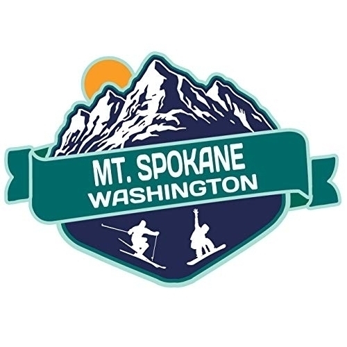 Mt. Spokane Washington Ski Adventures Souvenir 4 Inch Vinyl Decal Sticker Mountain Design 4-Pack
