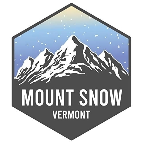 Mount Snow Vermont Ski Adventures Souvenir 4 Inch Vinyl Decal Sticker 4-Pack