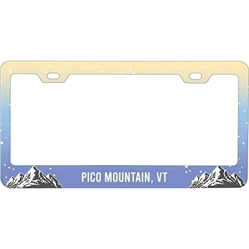 Pico Mountain Vermont Ski Snowboard Winter Adventures Metal License Plate Frame