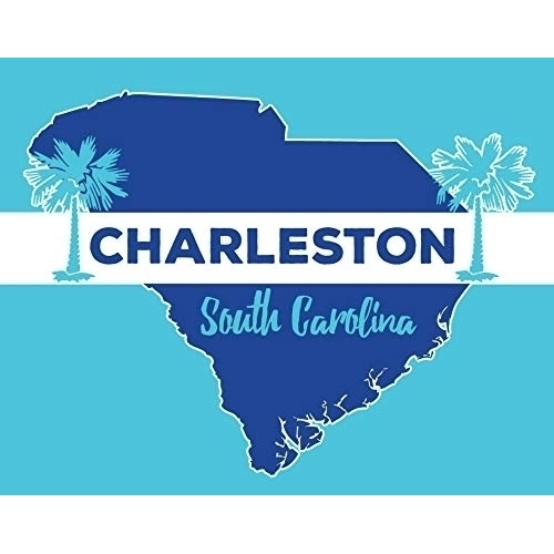 R And R Imports Charleston South Carolina State Shape Trendy Summer Souvenir 5x6 Inch Rectangle Magnet Single