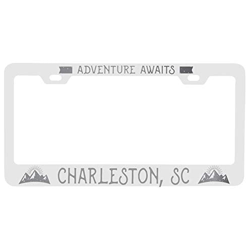 R And R Imports Charleston South Carolina Laser Engraved Metal License Plate Frame Adventures Awaits Design