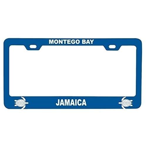 R And R Imports Montego Bay Jamaica Turtle Design Souvenir Metal License Plate Frame
