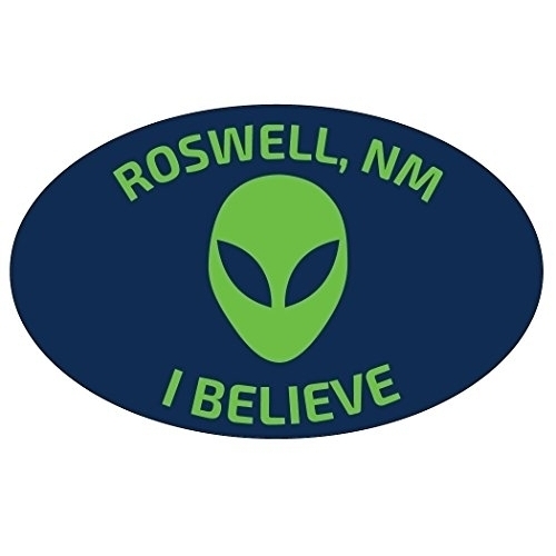 R And R Imports Roswell New Mexico UFO Alien I Believe Souvenir Oval Magnet