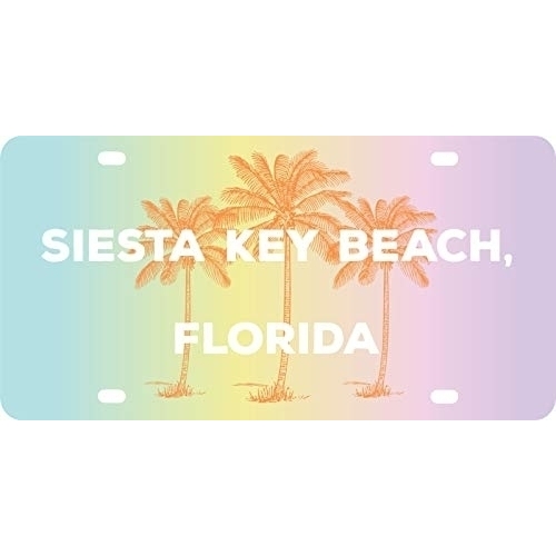 R And R Imports Siesta Key Beach Florida Souvenir Mini Metal License Plate 4.75 X 2.25 Inch