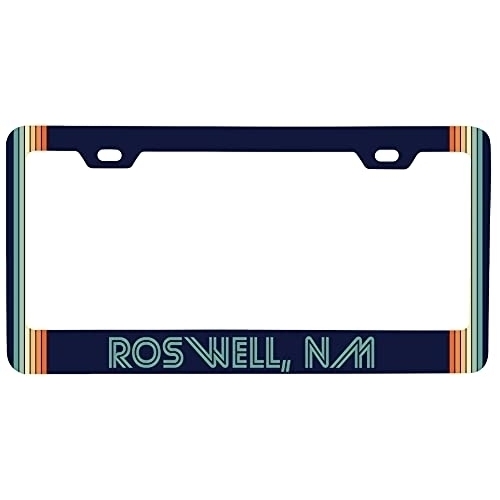 Roswell New Mexico Car Metal License Plate Frame Retro Design