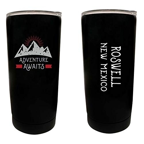 Roswell New Mexico Souvenir 16 Oz Stainless Steel Insulated Tumbler Adventure Awaits Design