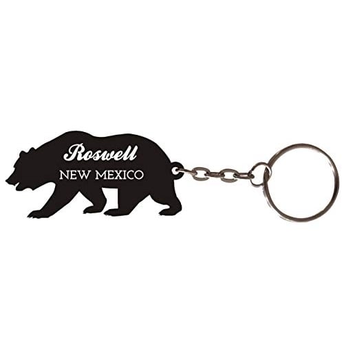 Roswell New Mexico Souvenir Metal Bear Keychain