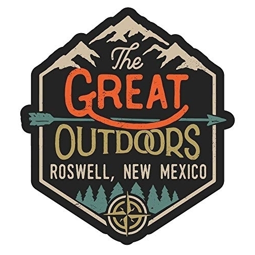 Roswell New Mexico The Great Outdoors Design 4-Inch Vinyl Decal Sticker