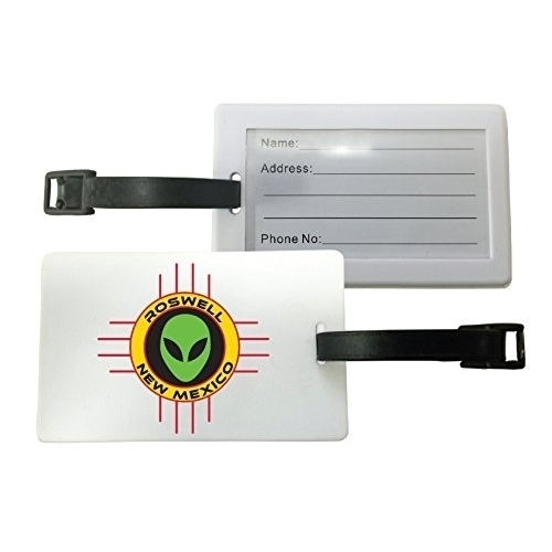 Roswell New Mexico UFO Alien I Believe Souvenir Travel Luggage Tag 2-Pack