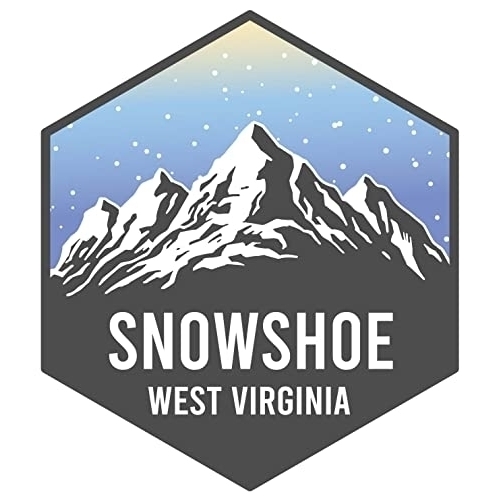 Snowshoe West Virginia Ski Snowboard Adventures Souvenir 4 Inch Fridge Magnet Mountain Design