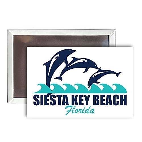 Siesta Key Beach Florida Souvenir 2x3-Inch Fridge Magnet Dolphin Design