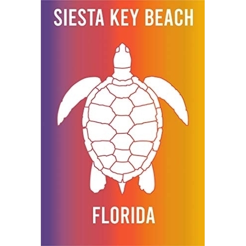 Siesta Key Beach Florida Souvenir 2x3 Inch Fridge Magnet Turtle Design