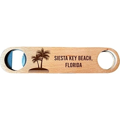 Siesta Key Beach, Florida, Wooden Bottle Opener Palm Design
