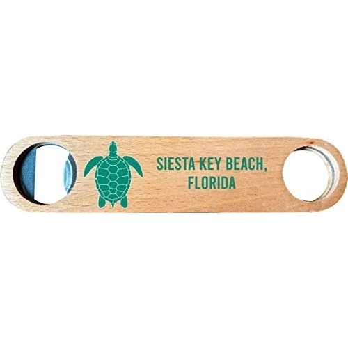 Siesta Key Beach, Florida, Wooden Bottle Opener Turtle Design