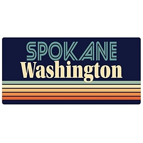 Spokane Washington 5 X 2.5-Inch Fridge Magnet Retro Design