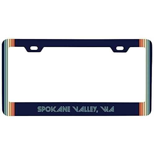 Spokane Valley Washington Car Metal License Plate Frame Retro Design
